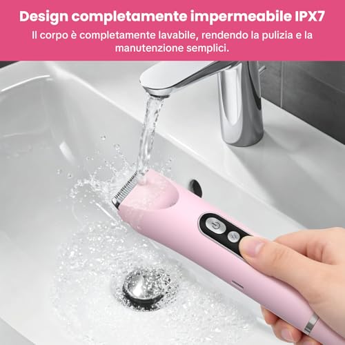 Women's 2 in 1 Electric Shaver, Dual Head with Type-C Charging, IPX7 Waterproof, Women's Body Shaver for Legs, Armpits and Bikini Area, Wet and Dry Use | 2 in 1 Women's Shaver with Dual Head, IPX7 Waterproof and USB Charging, for Bikini Area, Armpits, Legs and Body