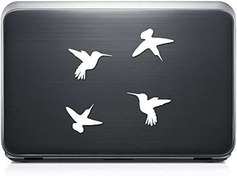Hummingbird Birds PERMANENT Vinyl Decal Sticker For Laptop Tablet Helmet Windows Wall Decor Car Truck Motorcycle - Size (05 Inch / 13 Cm Tall) - Color (Gloss Black)