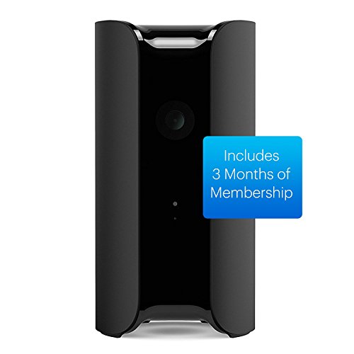 Canary All-in-One + 3 Months Membership: 1080p HD Wireless Security Surveillance System for Home, Office, Baby, Pet Monitor; Built-in Siren, Climate Monitor; Motion, Person, Air Quality Alerts - Black