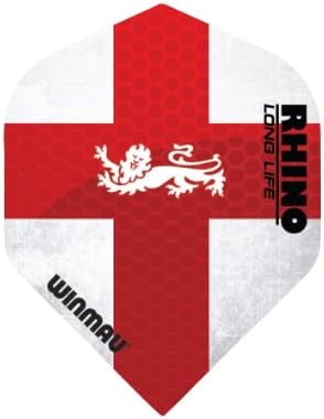 Winmau Rhino Long Life Standard Extra Thick Dart Flights (3 Sets of 3 - 9 Flights) (St George Dragon (135))