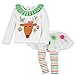 Efaster® Baby Girls Christmas Infant Toddler Santa Elk Cake Dress 2 Pieces