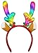 Christmas Santa Headbands, 6 Pack Womens Girls, Xmas Festive Party Winter Headwear Decor, Bulk (Reindeer)