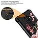TIANLI Samsung Galaxy S9 Plus Case Dual Layer Beautiful Flowers Women/Girls Shockproof Protection Slim Smooth Protective Floral Cover - Black