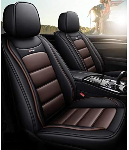 レザー カーシートカバー 汎用 通気性 フロントリアシートクッションプロテクター 360 フルサラウンド 滑り