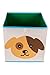 Clever Creations Puppy Dog Collapsible Storage Organizer Folding Storage for Bedroom & Living Room | Perfect Size Storage for Books, Clothes, Electronics, or Gadgets