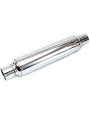 Silenziatore Auto Simoni Racing Spa ESR086 Silencieux D'Échappement Arrondi, Inox Scarico Sportivo Per Moto E Scooter
