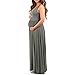 Women's Ruched Sleeveless Maternity Dress in Regular and Plus Sizes - Made in USA Olive