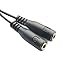 BESSKY 3.5mm Stereo Audio Male to 2 Female Headset Mic Y Splitter Cable Adapter