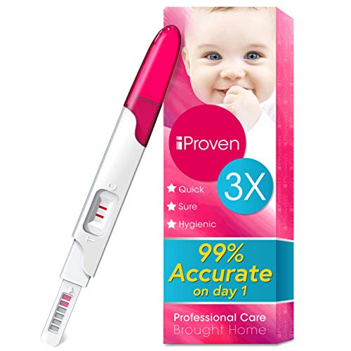 One Step HCG Urine Pregnancy Test - Midstream HCG Fertility Test - Do It Yourself Home Pregnancy Tests (DIY) - Trying To Conceive (TTC) - iProven FMH-139 - 3 Pregnancy Tests