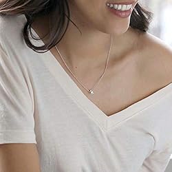 MONOOC Dainty Lowercase D Letter Necklace, 14K