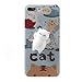 Squishy Cat Case for iPhone SE, DStores® Cute Squeeze Stretch Compress Slow Rising Healing Stress Reduce Soft Silicone 3D Cat Back TPU Cover for Apple iPhone 5/5S/SE (Type A)