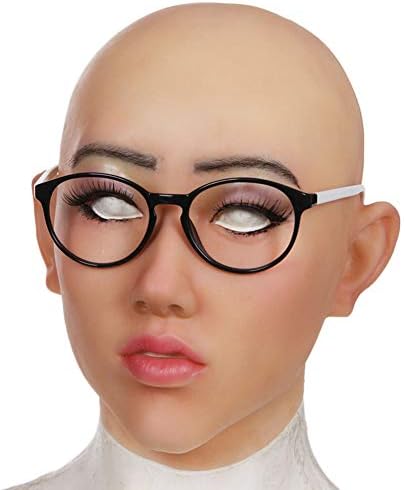 AWDSB Crossdresser Mask Realistic Female Latex Mask Human Overhead Mask Party Cosplay Sexy Costume Woman Face Crossdressing