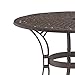 Home Styles Biscayne 42-inch Round Bronze Outdoor Patio Dining Table Constructed of Cast Aluminum with Bronze Antique Powder Finish and Protective Clear Coat on Decorative Table Top.