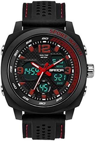 chenqiu Multi Function Military Sports Watch, LED Analog Digital Waterproof Alarm Digital Water Resistant Electronic Watches