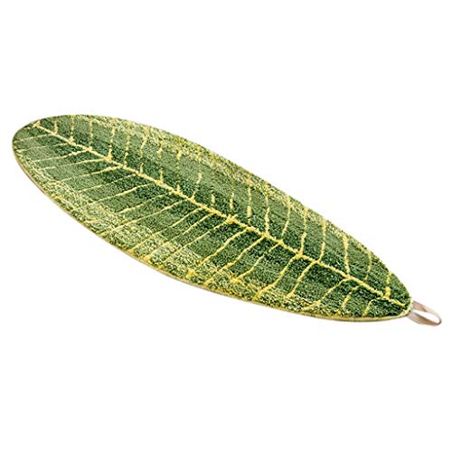 Quaanti Green Leaf Microfiber Entryway Door Carpet Shoes Scraper Floor Door Rug for Restroom Home Entrance Door Carpet Entry Doormat Indoor Carpet Bathroom Mat with Anti-Slip Back (17.7 X 47.2 in)