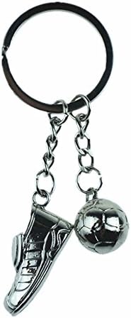 Muzuri Metal Football and Soccer Shoes Key Chain Creative Keychain Car Key Accessories for Men