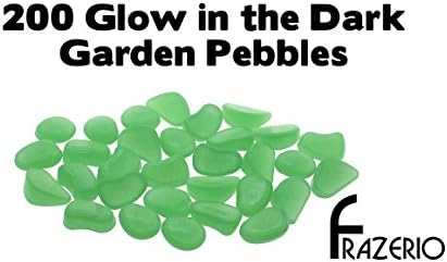 200 Glow in the Dark Rocks Luminous Green Garden Pebbles