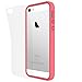 iPhone SE Case, RhinoShield [CrashGuard] 11 ft Shock Absorption Ultra Thin Bumper with & FREE Back Transparent Skin. Slim Heavy Duty Protection. Also for iPhone 5 / 5s - Coral Pink