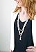 Sarah Women's Layered Pearl Fashion Lanyard with Tassel Pendant