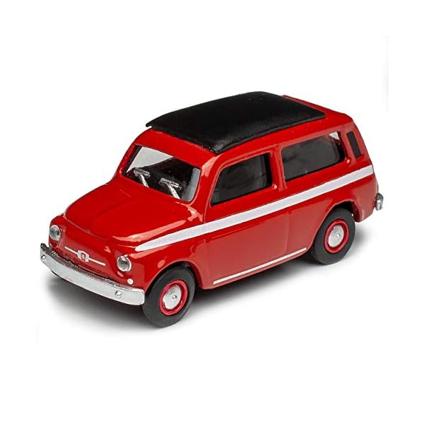 FIAT 500 Urmodell Kombi Giardiniera Rot 1957-1977 H0 1/87 Schuco Modell Auto mit individiuellem Wunschkennzeichen – Bild 3