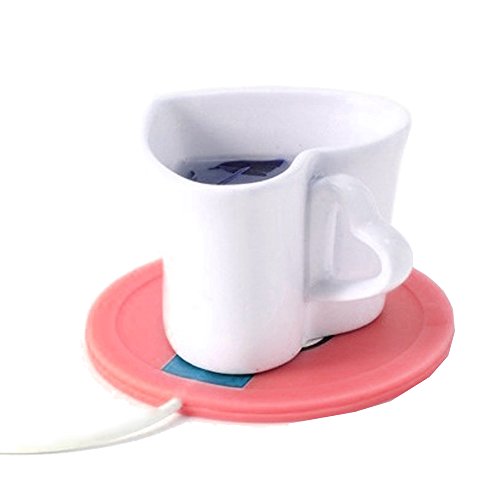 Coffee Warmer (Cup not Include) USB Coffee Insulation Electric Warmer Silicone Mat Mug Keep Hot Beverage Warm ,Computer Coffee Warmer Tea Warmer (Red)