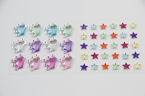 Smoobee Tiara Stars Beautiful Gem Stickers for No Cry Hairbrush - 42 pieces