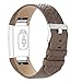 Vancle Fitbit Charge 2 Band,Luxury Genuine Leather Replacement Strap for Fit bit Charge 2(No Tracker) (Weave Gray)