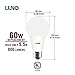 LUNO A19 Dimmable LED Bulb, 9.5W (60W Equivalent), 800 Lumens, 2700K (Soft White), Medium Base (E26), UL Certified (6-Pack)