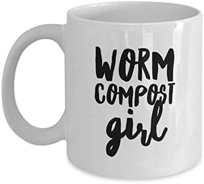 Funny Gardening Coffee Mug - Worm Compost Girl - Tea and Coffee Cup For Head Gardeners Who Make Compost Happen In Their Garden