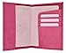 GENUINE LEATHER PASSPORT COVER HOLDER WALLET CASE TRAVEL 7 COLORS NEW (Pink)