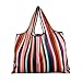 GOPHRALOVE Reusable Grocery Bag 2 Packs Large Washable Foldable Eco Friendly Nylon Heavy Duty Fits in Pocket Shopping Tote Bag (New Rainbow)