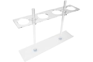 HZTYYIER Funnel and Burette Combined Stand Plexiglass Stand Holder for School 4 Funnels