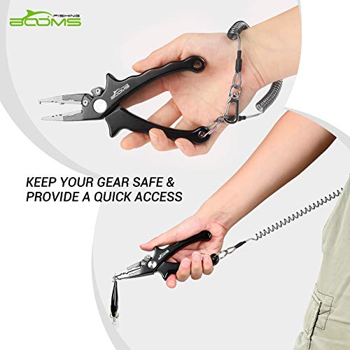 image for Booms Fishing T04 Fishing Lanyards Fishing Tool/Pole Safety Coil Lanya