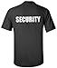 Ann Arbor T-shirt Co. Security | Event Safety Guard Two Side Print Black w/Tall Sizes Unisex T-Shirt-Adult, 2XL