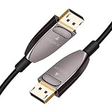 CableCreation DP Fiber Optic Cable 33ft, Displayport 1.4 Fiber Optic Cable, High Speed 32.4 Gbps Support 8K@60Hz 4K@120Hz, DP1.4 Fiber DP to DP Cable Gold Plated, 10M/ Black with Zinc Alloy Case