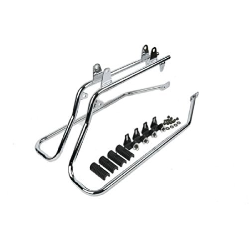 Chrome Saddlebag Saddle bag Conversion Bracket For Harley Heritage Softail 84-13