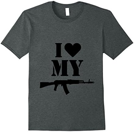 Mens I Love My AK-74 Small Dark Heather