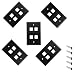 iMBAPrice 4 Port Keystone Jack Wall Plate 1-Gang - Black (Pack of 5)