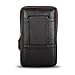 Leather Men Belt Pouch, Cell Phone Holster Wallet Pocket Waist Bags Mini Travel Messager Pouch (Dark)