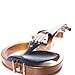 Cecilio L4/4CEVN-L2Y Left-Handed Solid Wood Yellow Maple Metallic Electric Violin with Ebony Fittings in Style 2 (Full Size)