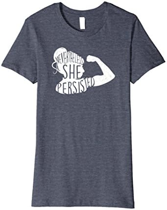 Womens Nevertheless, She Persisted silhouette - Feminist , Resist XL Heather Blue