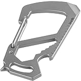 Northwall Carabiner Keychain Multitool, Titanium [Strong and Lightweight] 12 in 1 Multi Tool Caribeaner Clip [Keychain Bottle Opener, Wrench, Screw Driver, etc.]