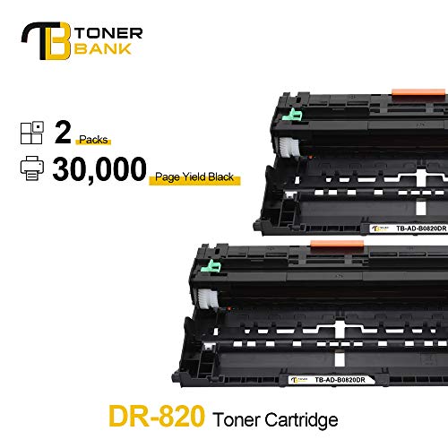 Toner Bank Compatible Drum Unit Replacement for Brother DR820 DR-890 for Brother HL-L6200DW MFC-L5850DW MFCL5900DW MFCL6700DW MFCL5800DW HLL6200DW HLL5200DW HLL5100DN HLL6300DW MFCl5900W Printer-2PK