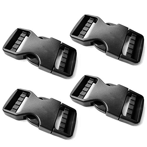 Dual Adjustabl Buckles for 1 Inch Wide Nylon bing Strap, Quick Side