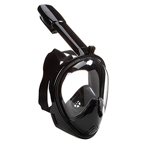 XYIYI Full Face Snorkel Mask Foldable, 180° Panoramic View Scuba Snorkeling Diving Mask with Detachable Camera Mount, Easy Breath Dry Top Set Anti-fog Anti-leak for Adults & Kids(L/XL)