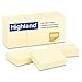 Highland Sticky Notes, 1.5 x 2 Inches, Yellow, 12 Pack (6539)