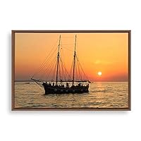 Framed Canvas Wall Art Voyage Canvas Prints Home Artwork Decoration for Living Room,Bedroom - 16x24 inches
