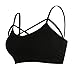 MIXMAX Women Strappy Crop Tank Tops Bustier Cutout Padded Bra Cami (Black4)