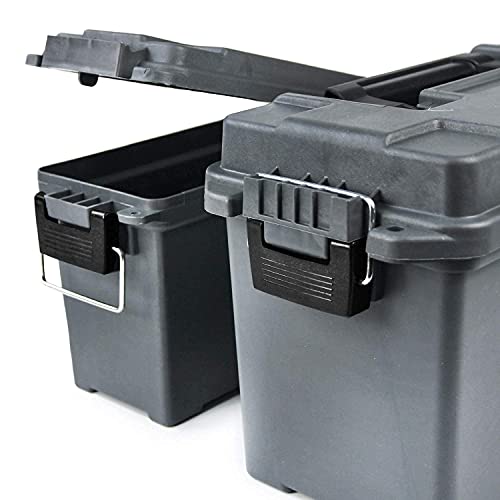 GUGULUZA Plastic Ammo Cans, 2Pack Lockable Ammo Storage Containers