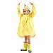 zlimigx Raincoat for Kids Rain Jacket Cute Dinosaur for Boys for Girls[S Size] Yellow